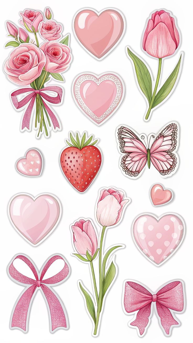 Aesthetic Cute Stickers Pack - Waterproof Vinyl Cartoon Decals for Water Bottles, Laptops, Scrapbooking, Kawaii Stationery Supplies sticker journal sticker
