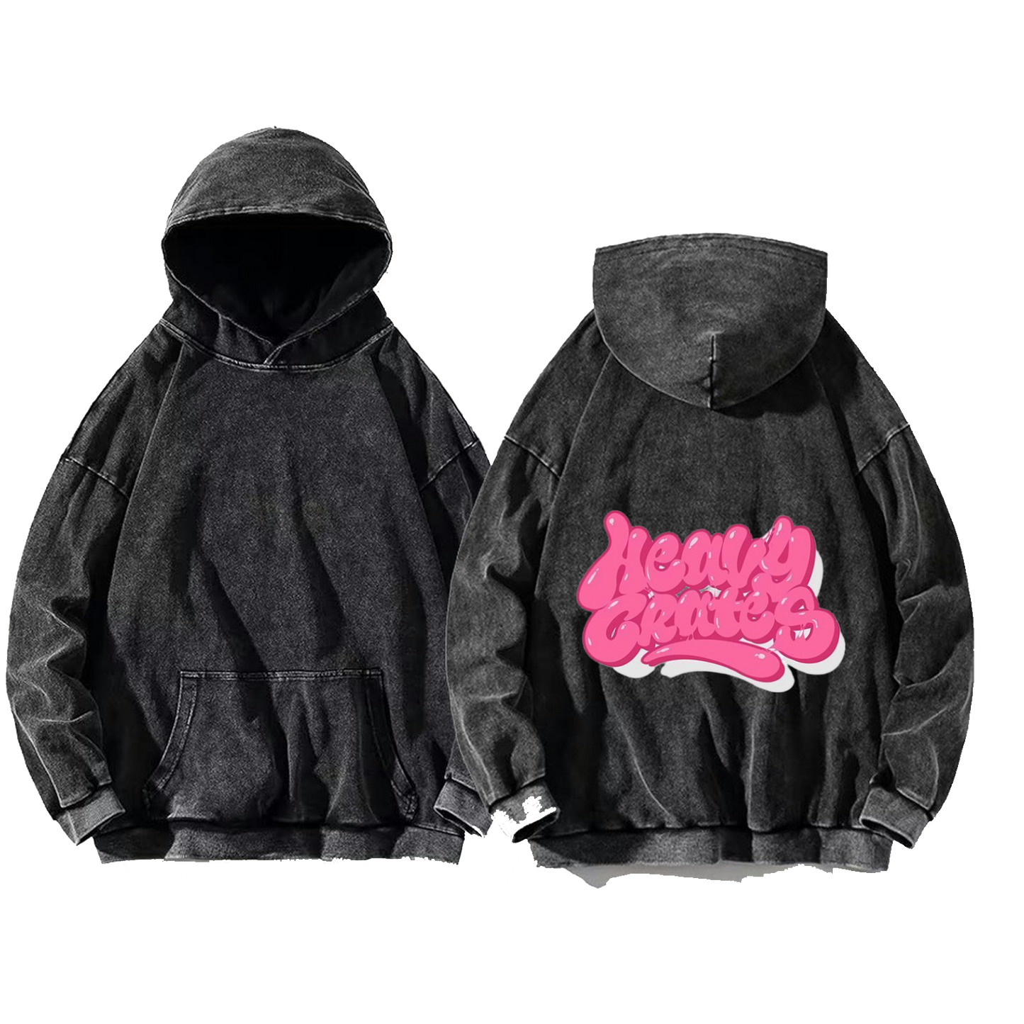 Heavy One Size hoodie Washed Back 54