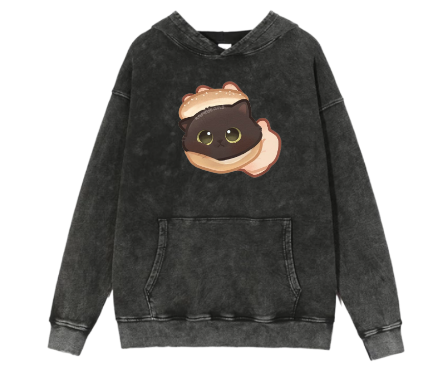 cat Oversize Hoodie Washed 54