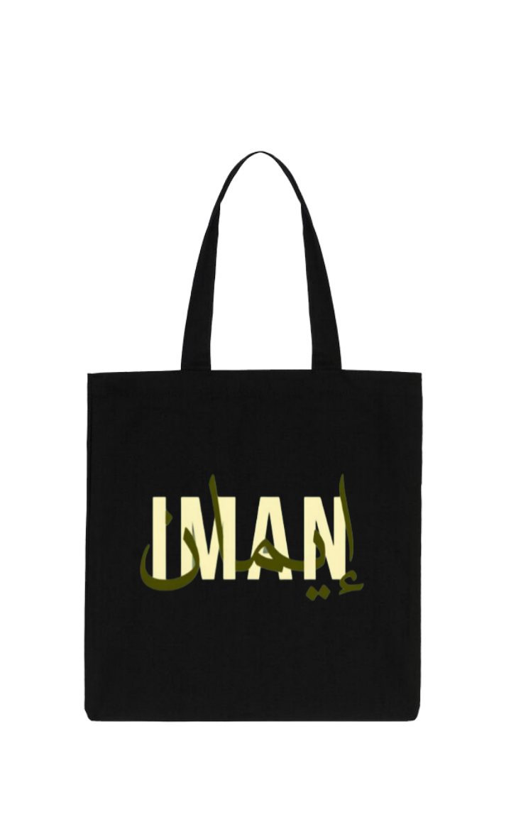 names tote bag Black IMAN 54