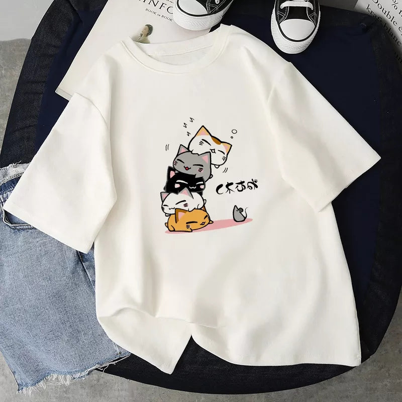 cat kitty kitten Oversize t-shirt White Back R 1