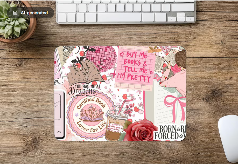 Mouse Pad BUY ME BOOKS & TELL ME I'M PRETTY