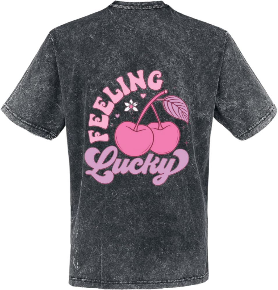 Feeling Lucky t- shirt One Size Washed Back 55