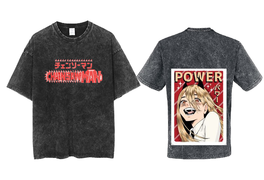 Chainsaw Man t- shirt One Size Washed Back 53