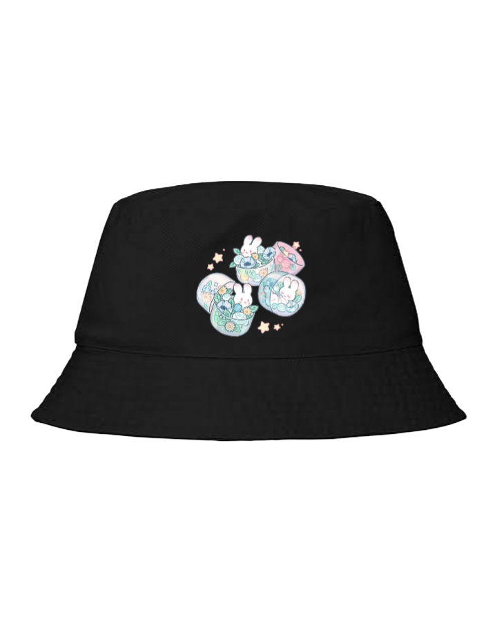 bunny Bucket hat Fishman hat cap Black 55