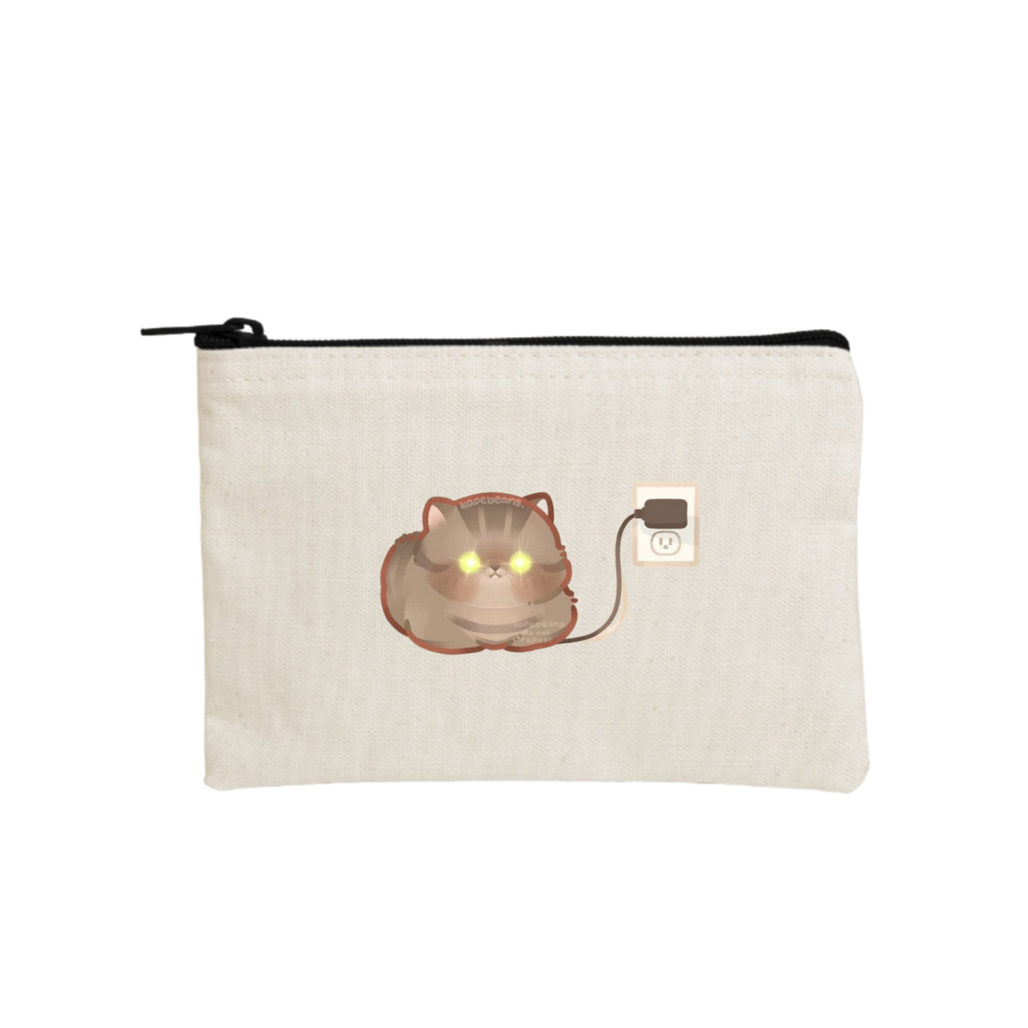 cat wallet pencil case Beige 55
