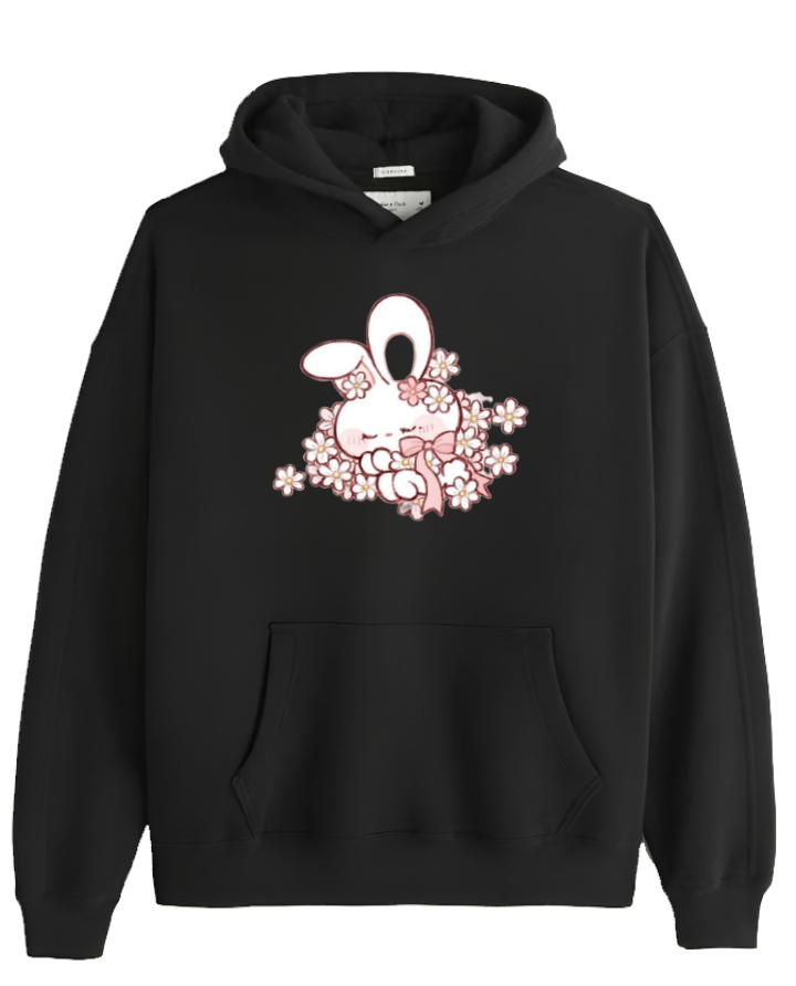 bunny Oversize Hoodie Black 55