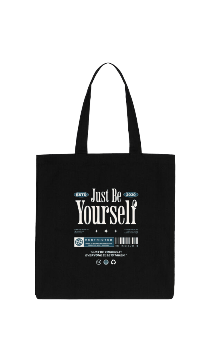 Just Be Yourself tote bag Black 181