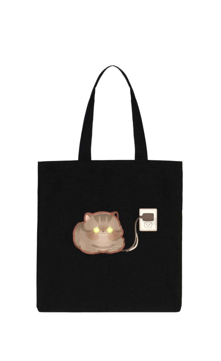 cat tote bag Black 55