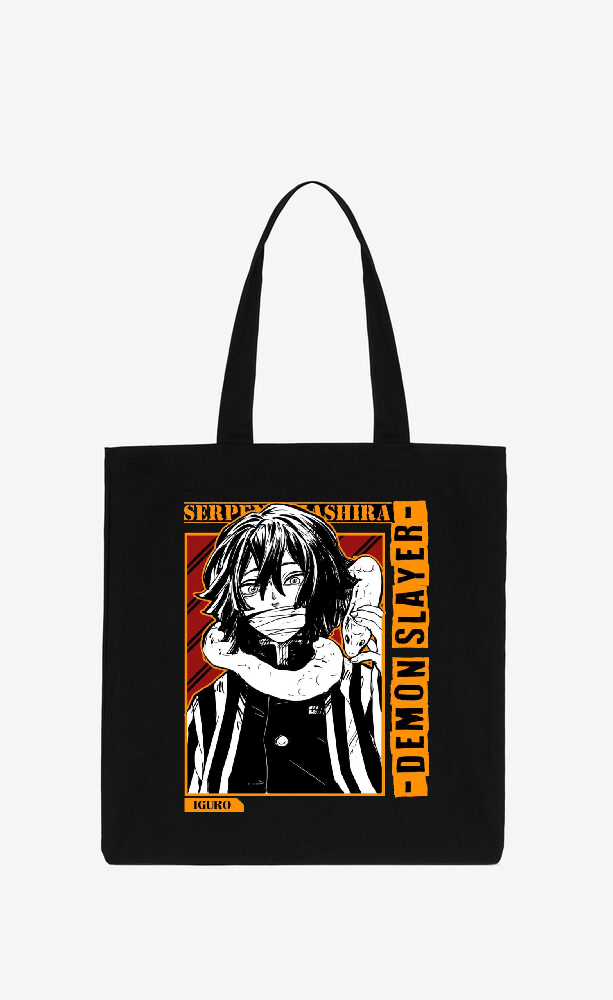 Anime Demon slayer nezuko tanjiro tote bag Black 55