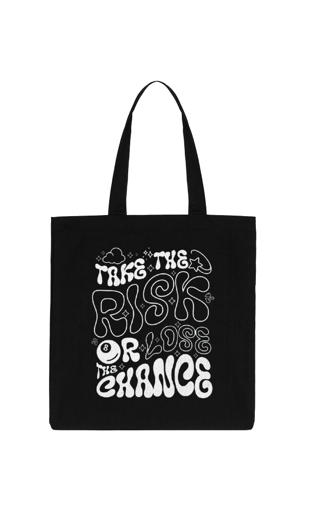 LOSE Back text tote bag Black 54