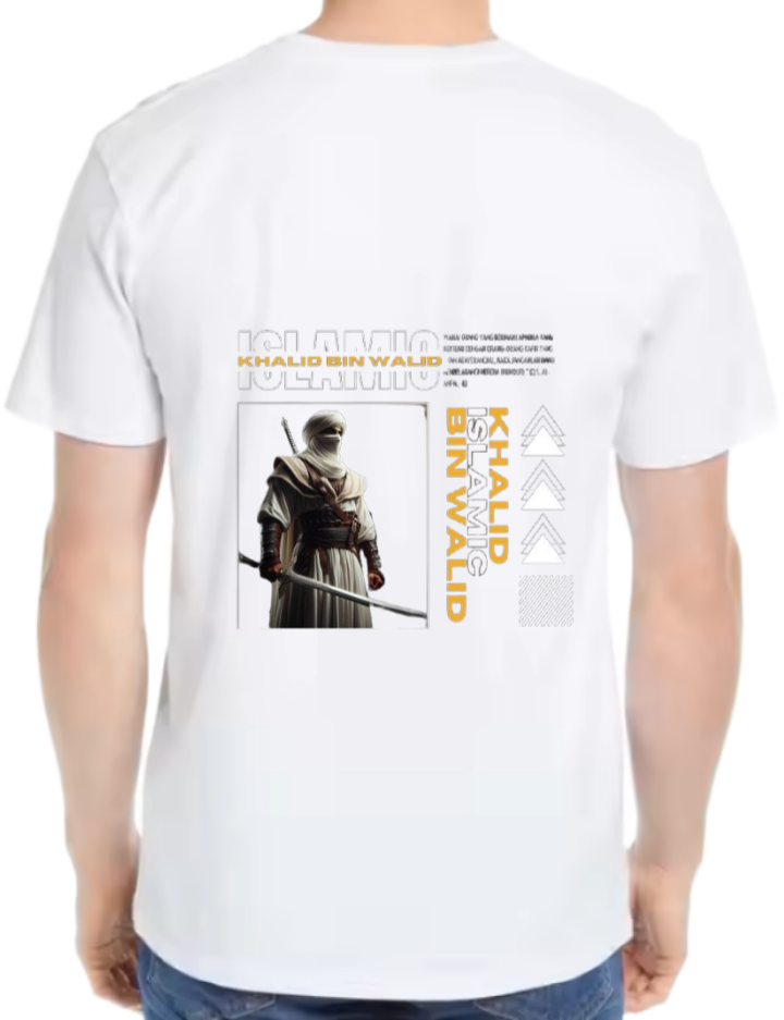 UMAR IBN AL-KHATTAB Back text One Size t- shirt White Back 56