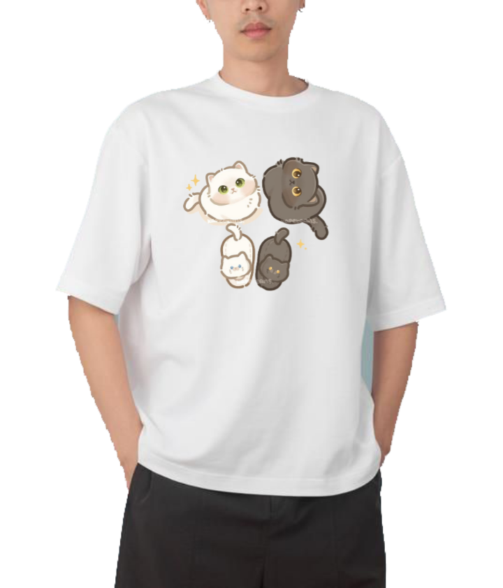 cat One Size t- shirt White 57