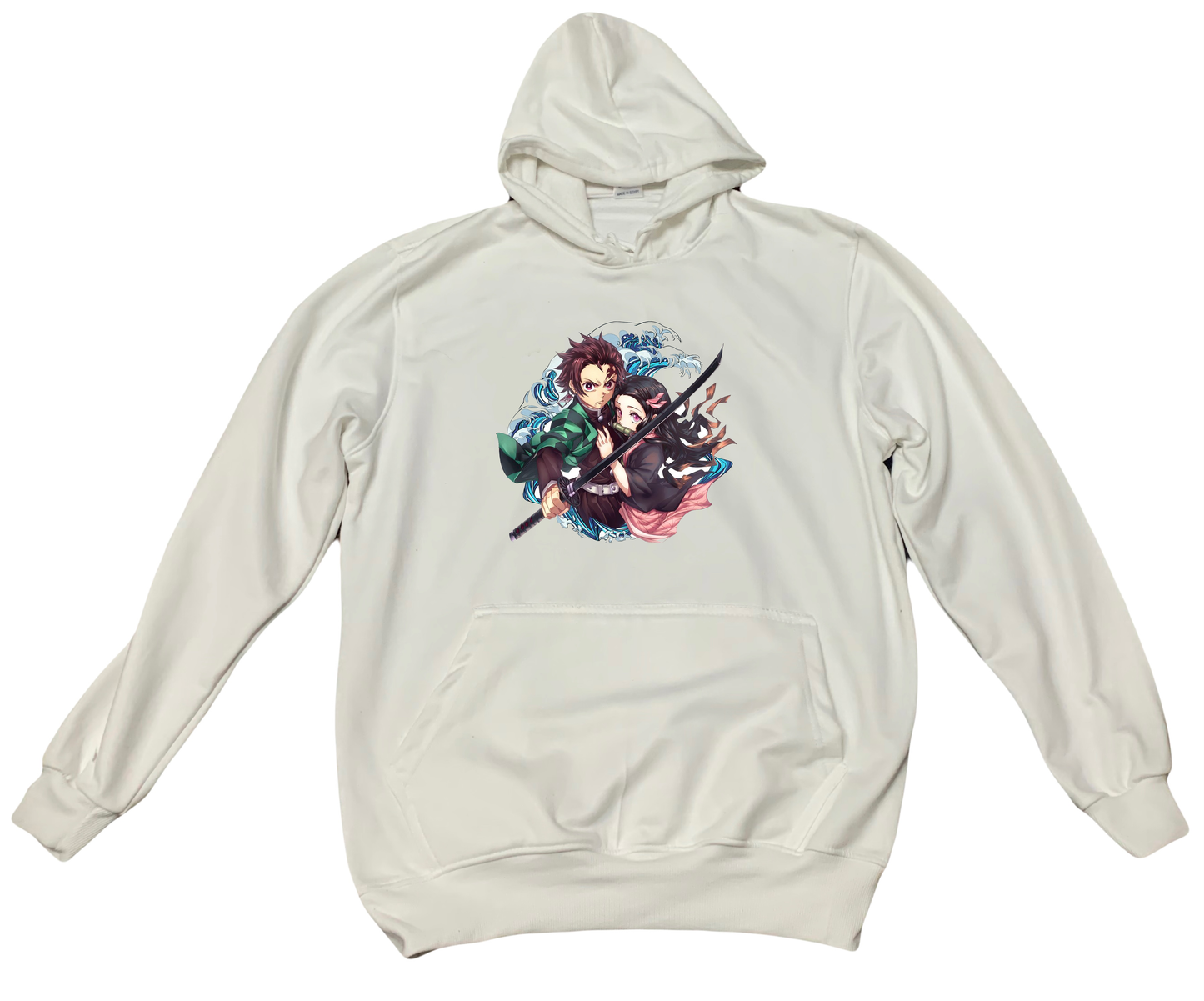 Anime Demon slayer nezuko tanjiro Oversize Hoodie White 57