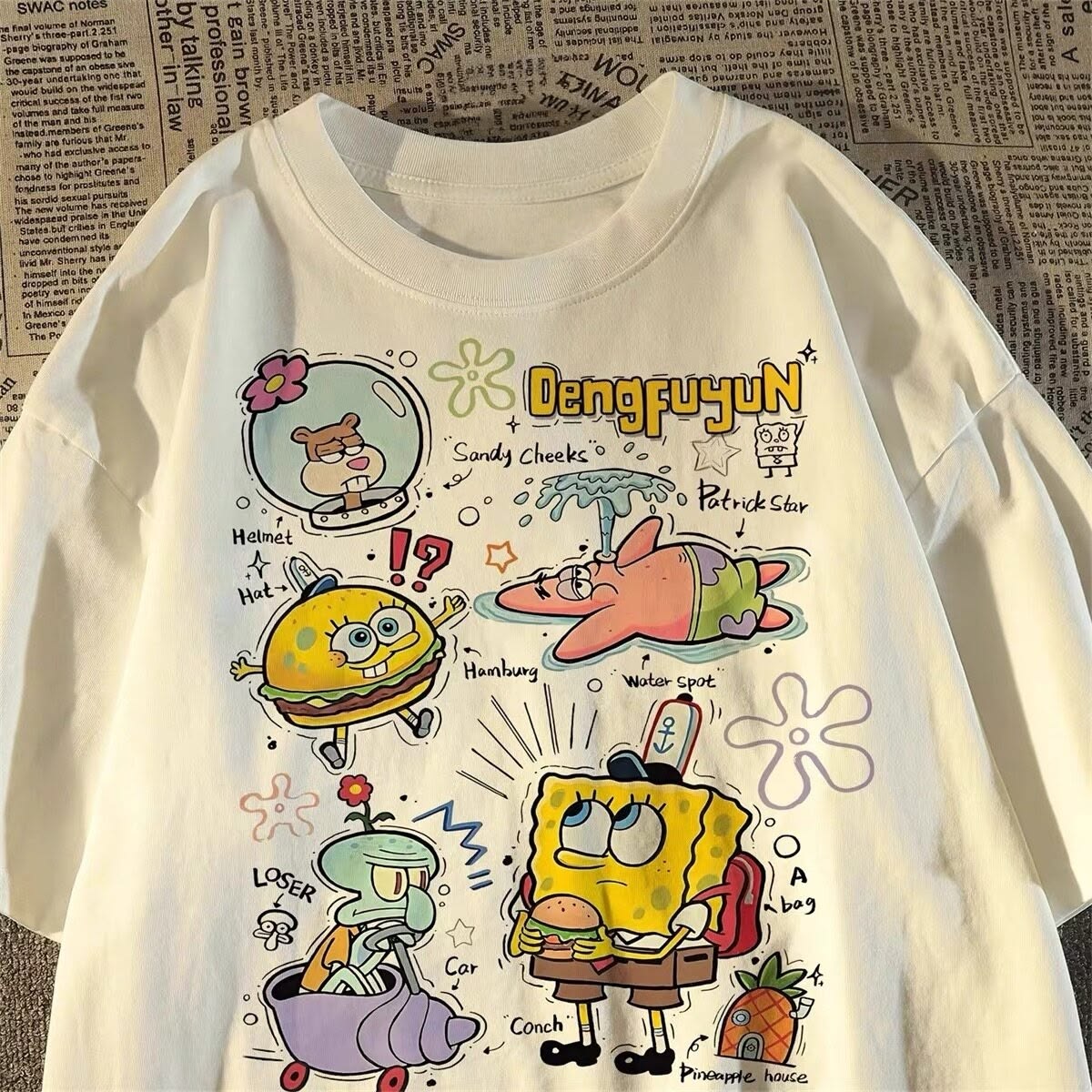 SpongeBob SquarePants T-Shirt Oversized White