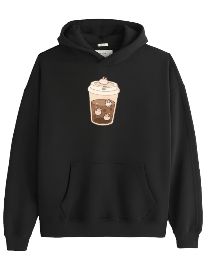 bunny Oversize Hoodie Black 58