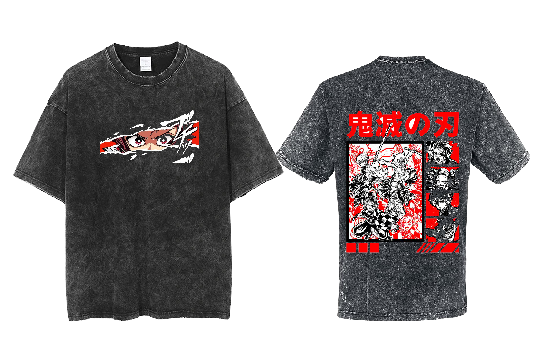 Anime Demon slayer nezuko tanjiro One Size t- shirt Washed 58