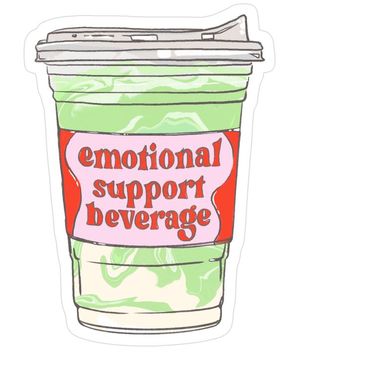 Sticker coffee emotional support beverage 58