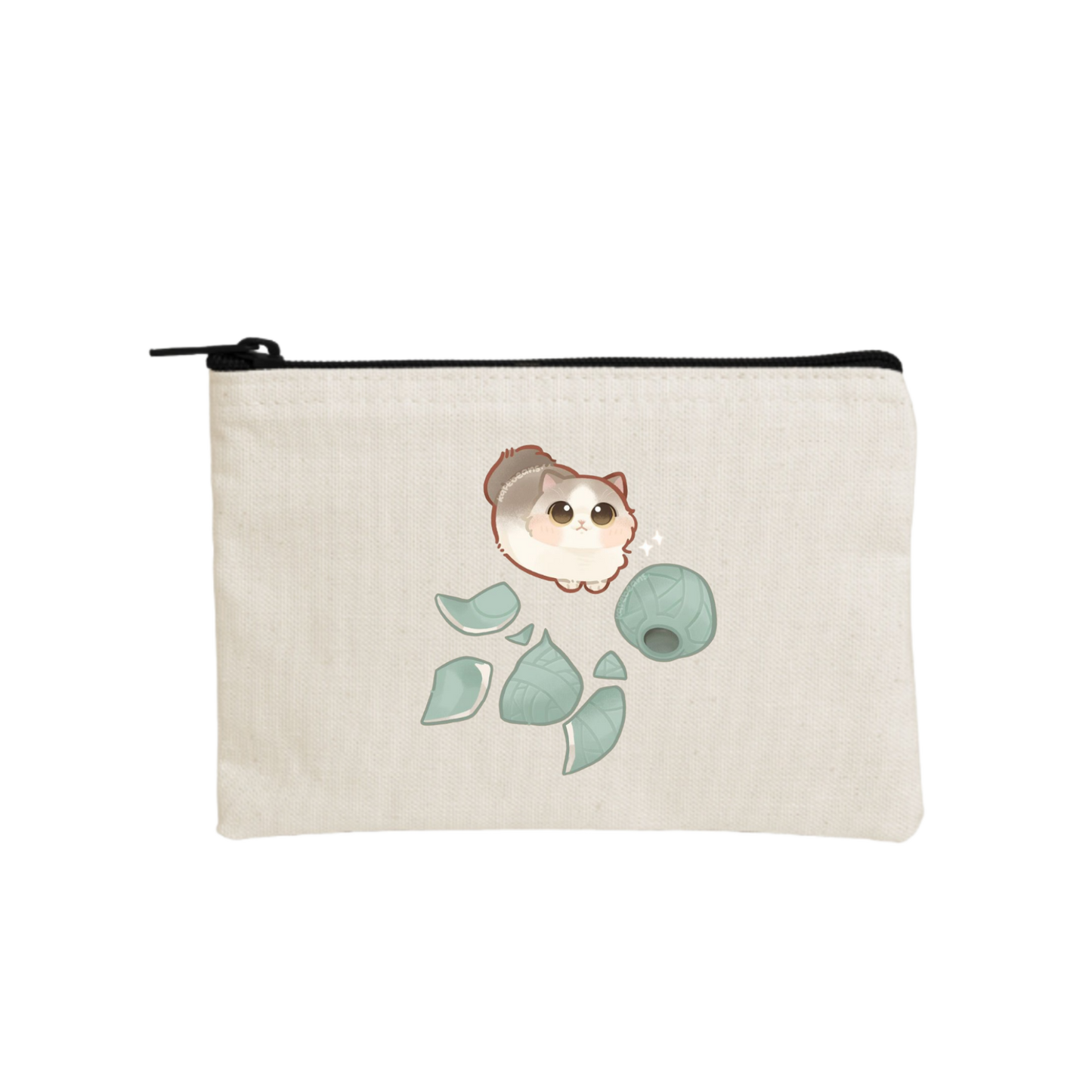 cat wallet pencil case Beige 59