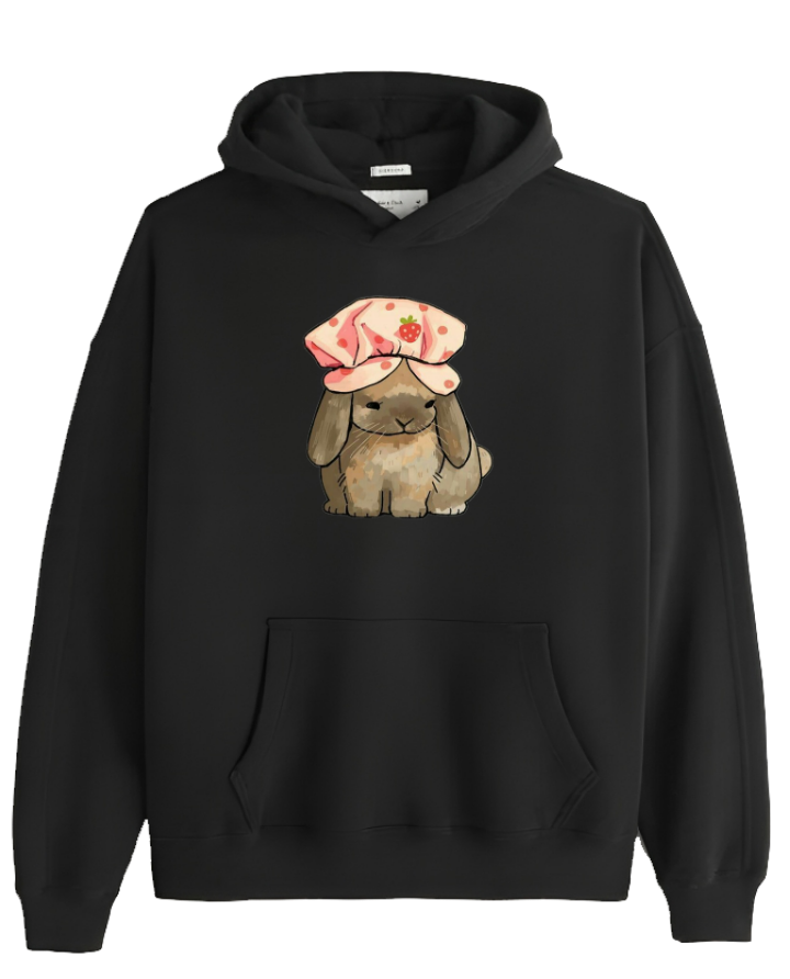 bunny Oversize Hoodie Black 59