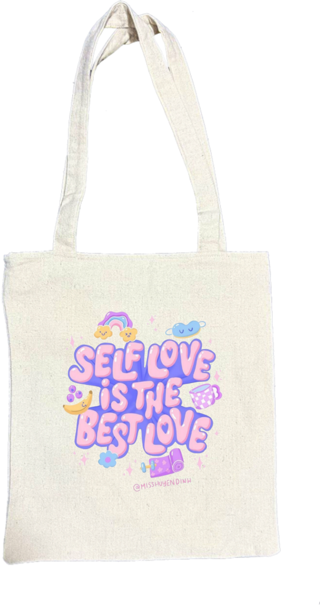 SELF LOVE IS THE BEST LOVE tote bag beige 5