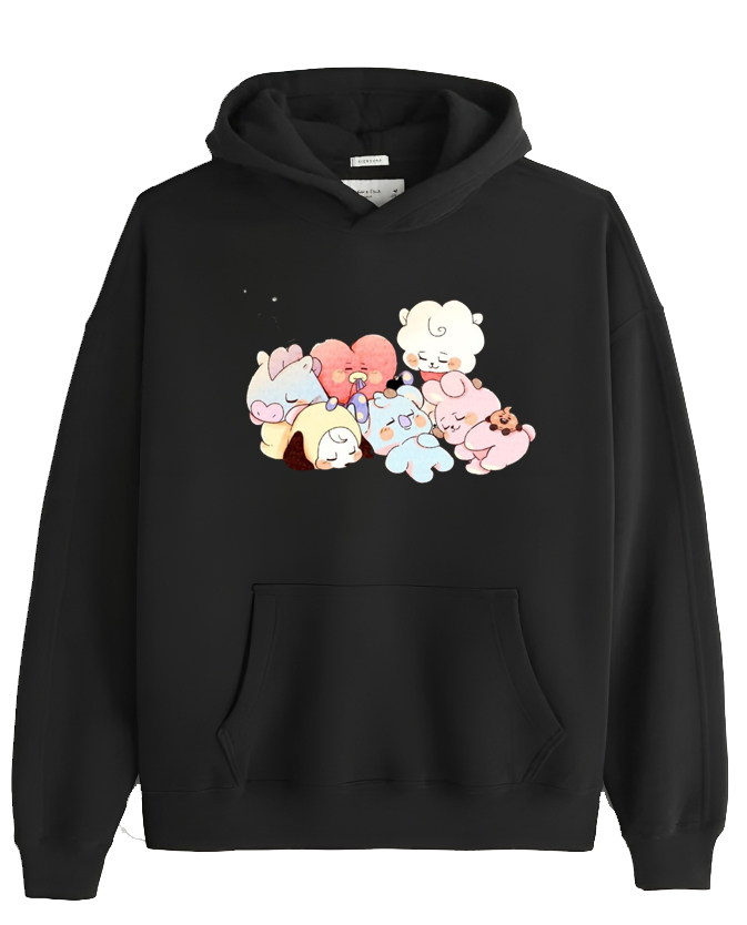 BTS One Size hoodie Black 5