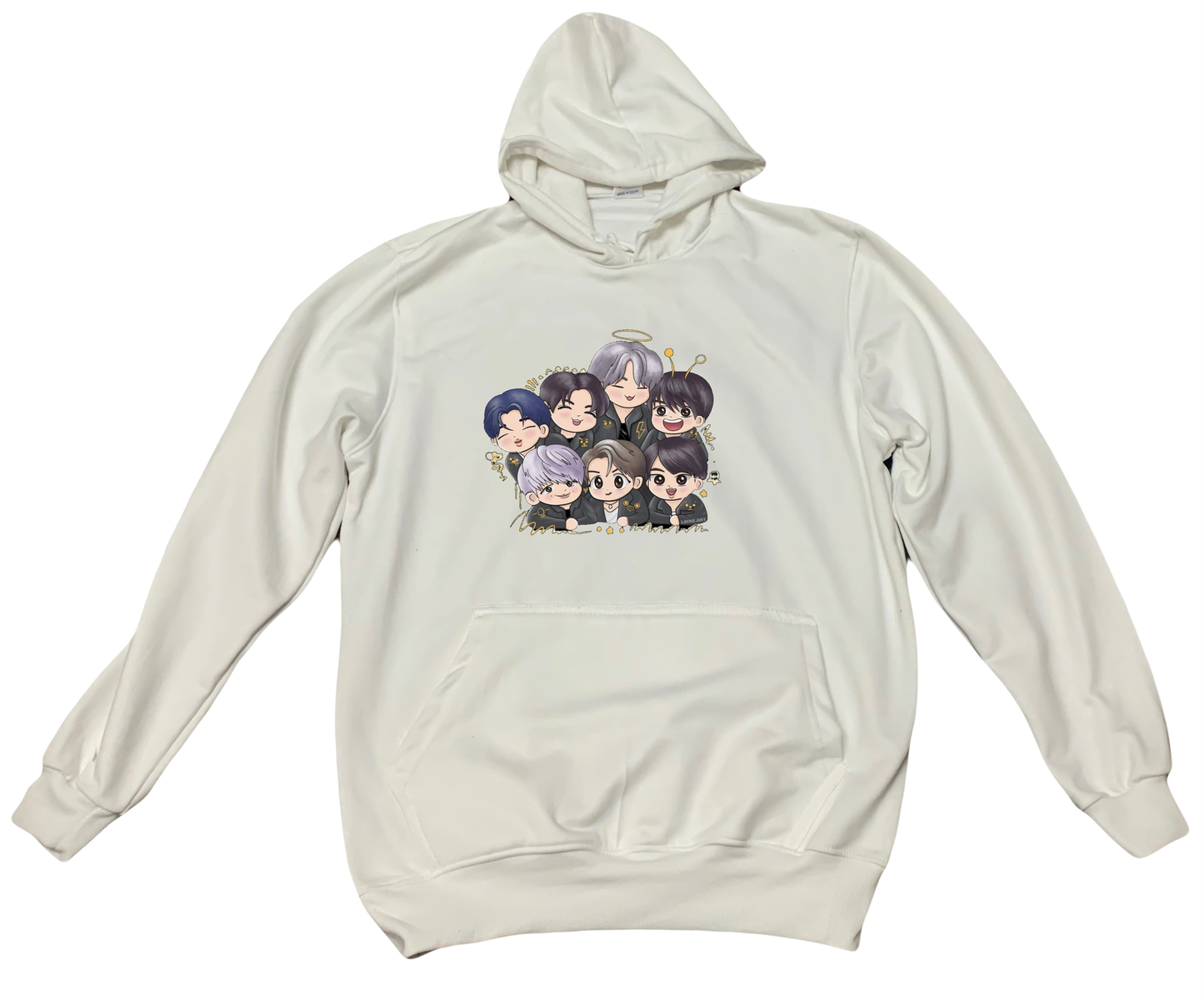 BTS One Size hoodie White 5