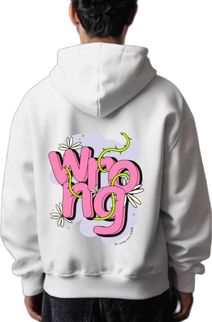 ng do what yo you want One Size hoodie White Back 5