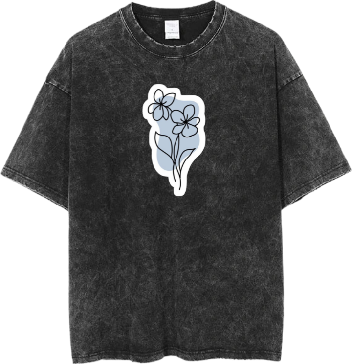 Acid Wash t-shirt Over Size Washed 5
