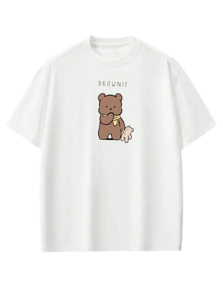 bear t- shirt White 5