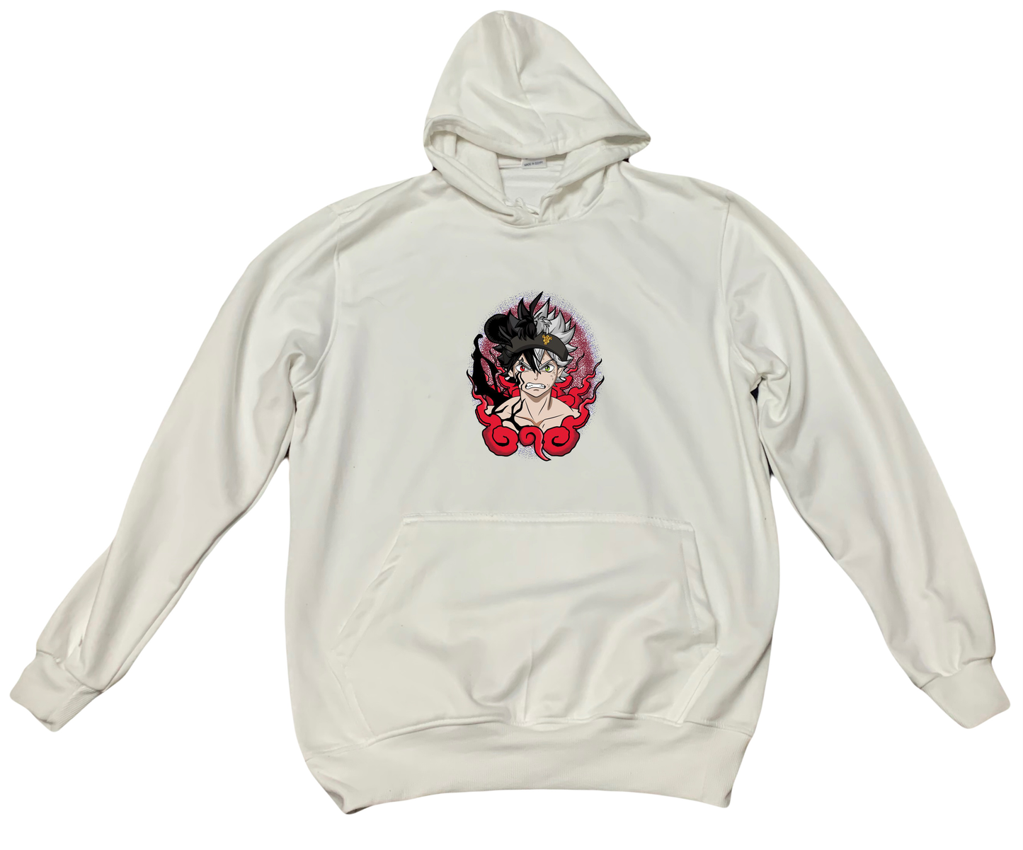 Black clover One Size hoodie White 5