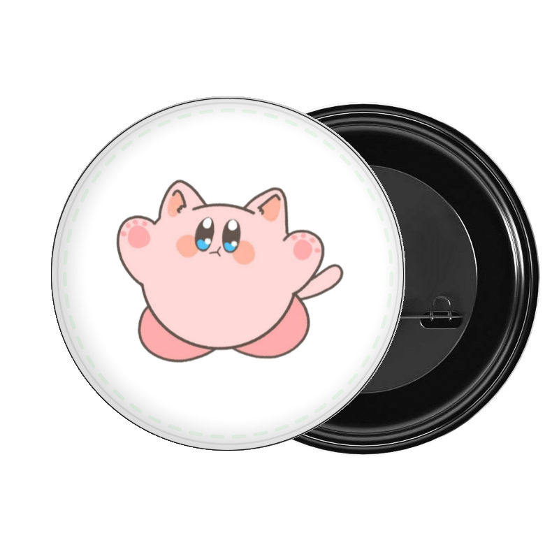 Cute Anime Kirby Bunny Pin Button – Kawaii Pink Rabbit Costume Metal Badge, Aesthetic Backpack & Jacket Accessories, Perfect Gift for Gamers and Anime Fans 5
