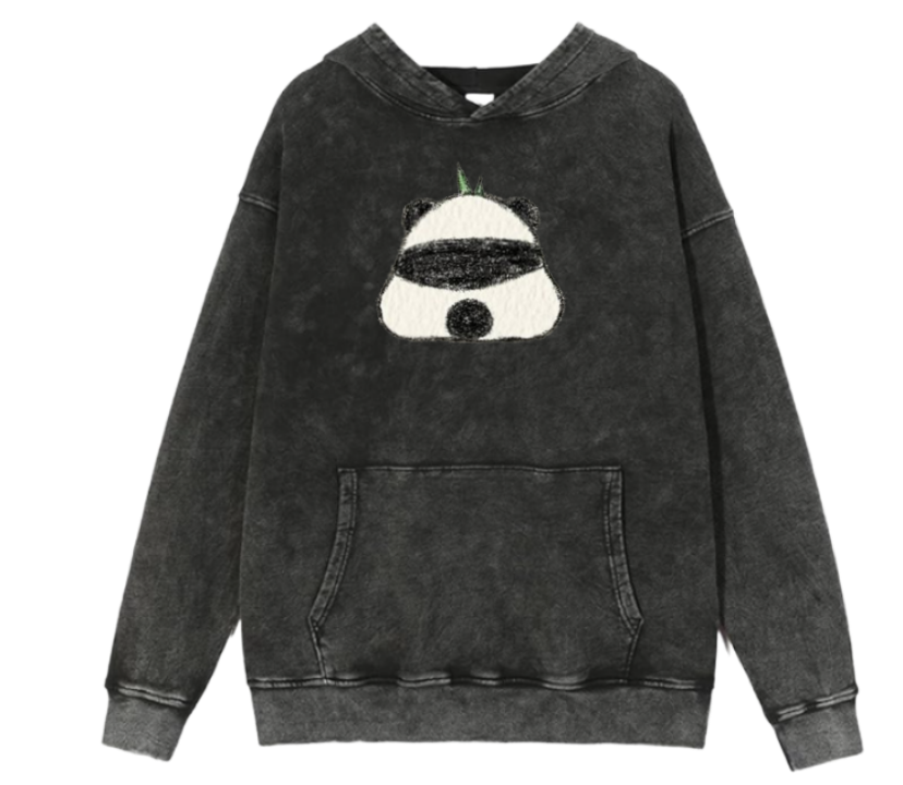 PANDA Oversize Hoodie Washed 5