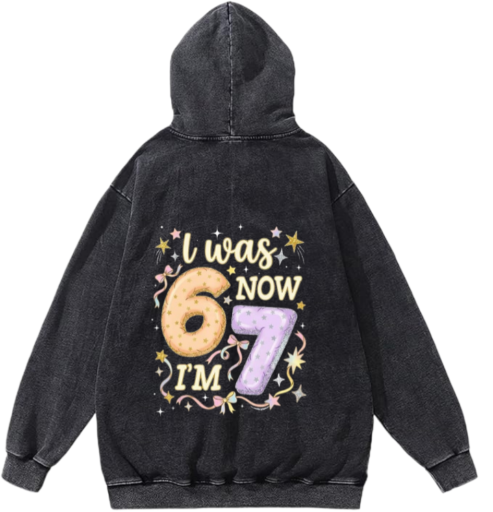 67 designs Oversize Hoodie Washed Back 5