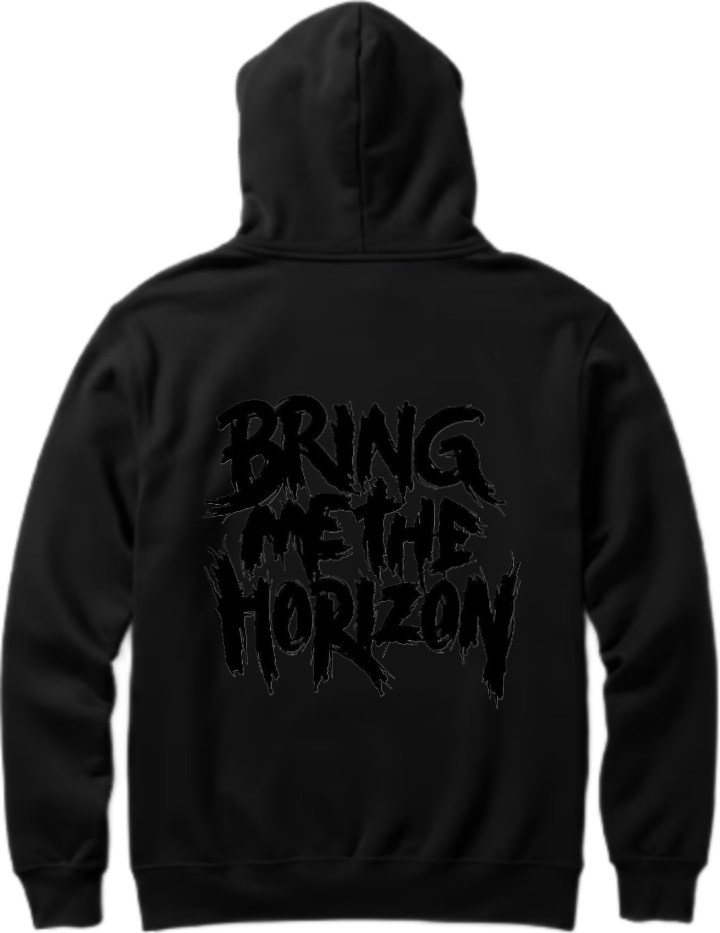 BRING ME THE HORIZON Over Size hoodie Black Back 86
