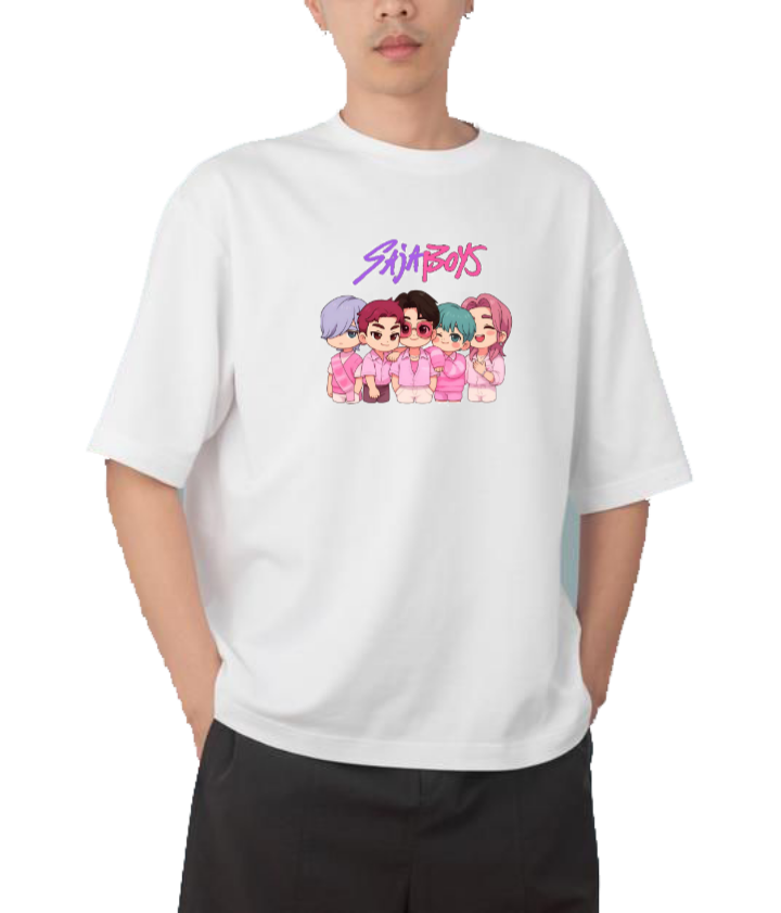 Hunterix kpop Oversize t- shirt White 5
