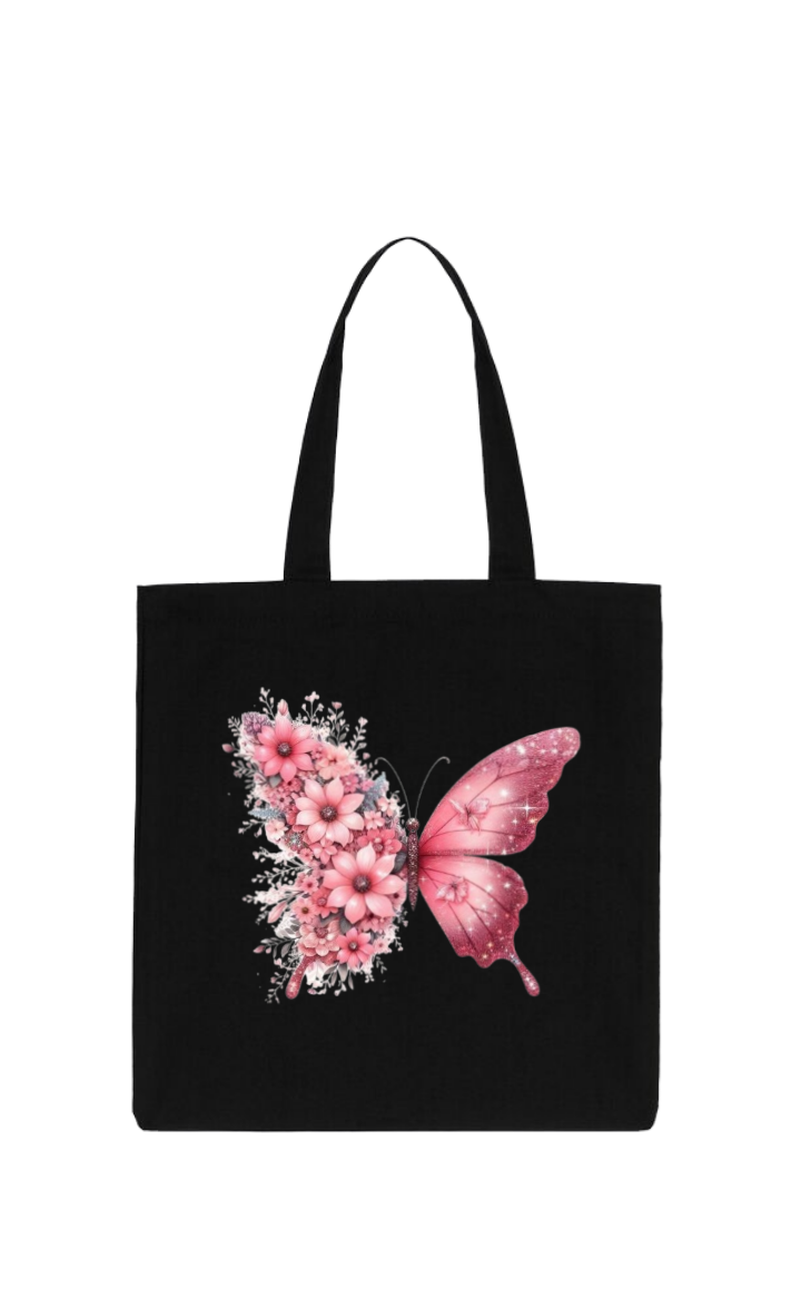 butterflies tote bag Black 5