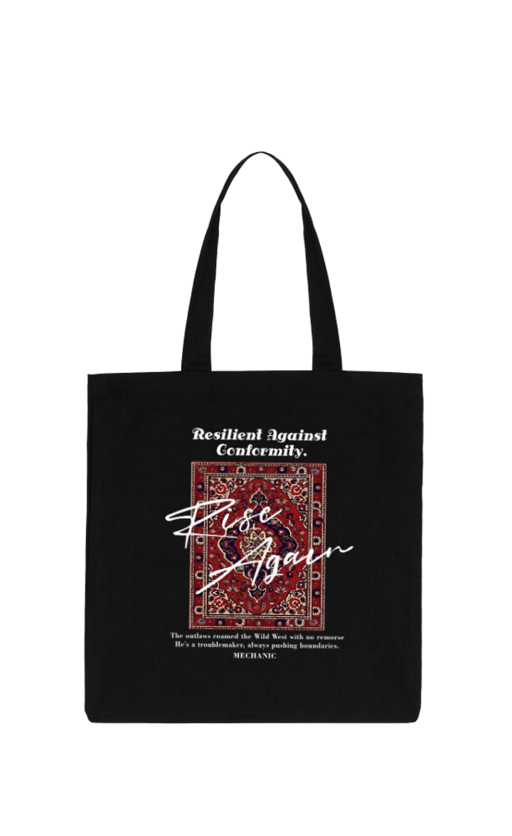 Resilient Against Conformity. tote bag Black 101