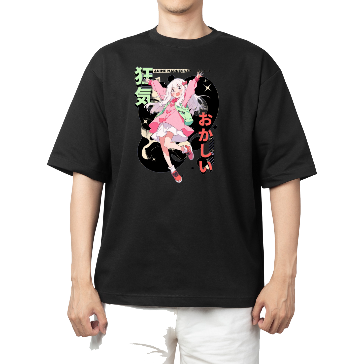 RANDOM ANIME GIRL t- shirt Black 6