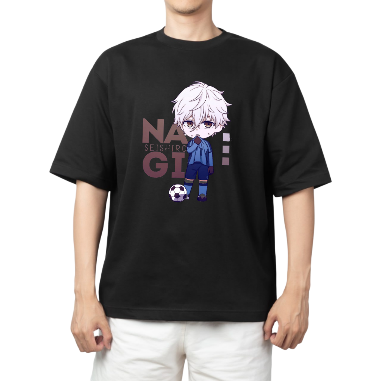 blue lock t- shirt One Size Black 22