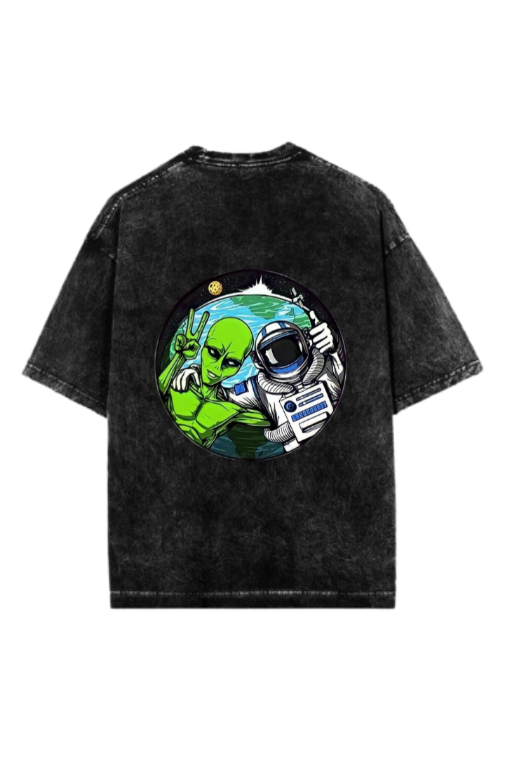 aliens One Size t- shirt Washed Back 5