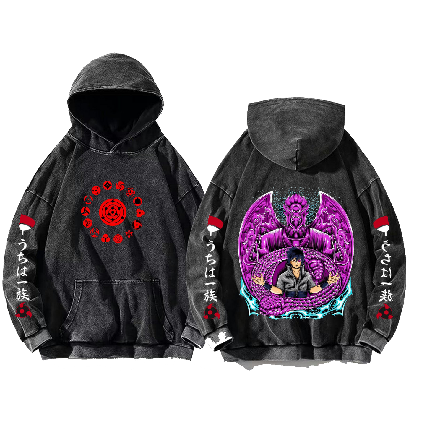 Naruto Shippuden One Size hoodie Washed Back 5