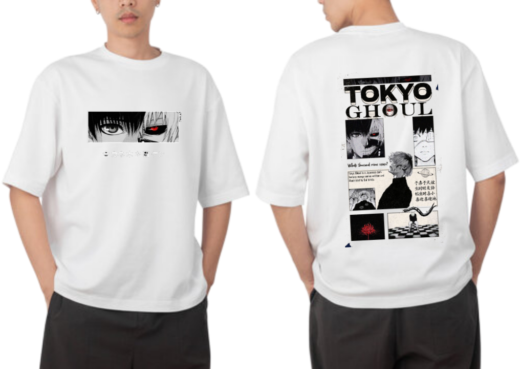 Tokyo ghoul t- shirt One Size White Back 5