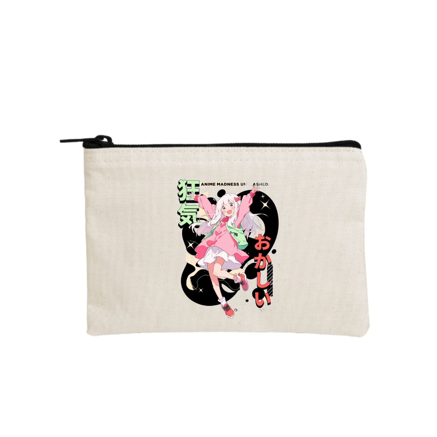 RANDOM ANIME GIRL wallet pencil case Beige 12