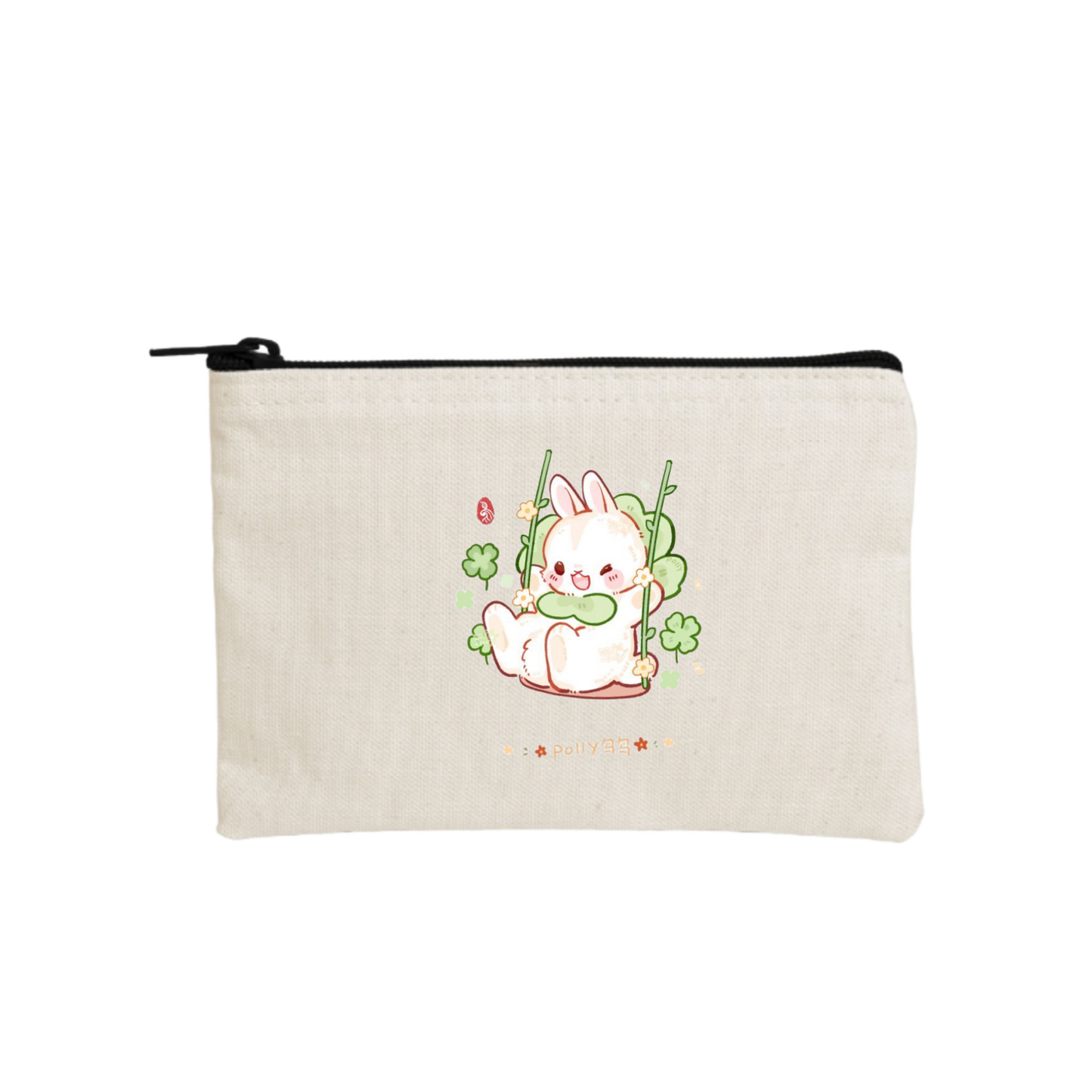 bunny wallet pencil case Beige 5