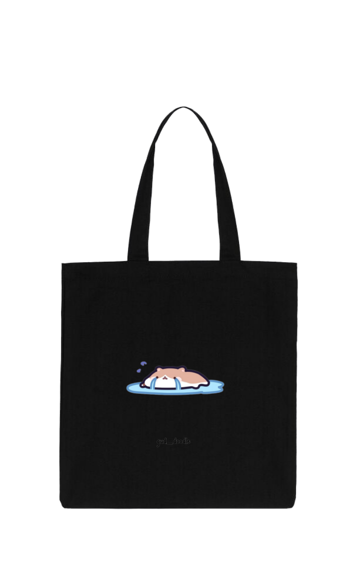 hamster tote bag Black 1