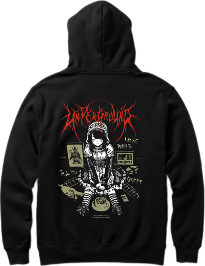 Goth Oversize Hoodie Black Back 5