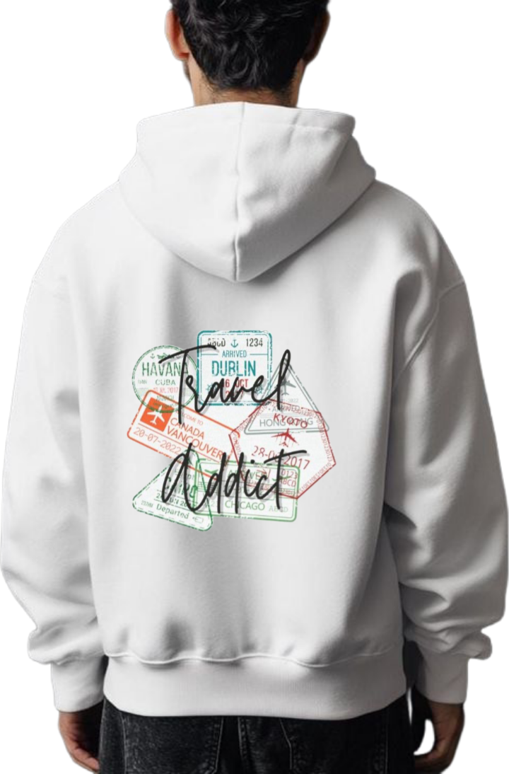 travel travellar Oversize Hoodie White Back 5