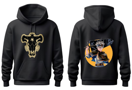 Black clover One Size hoodie Black Back 14