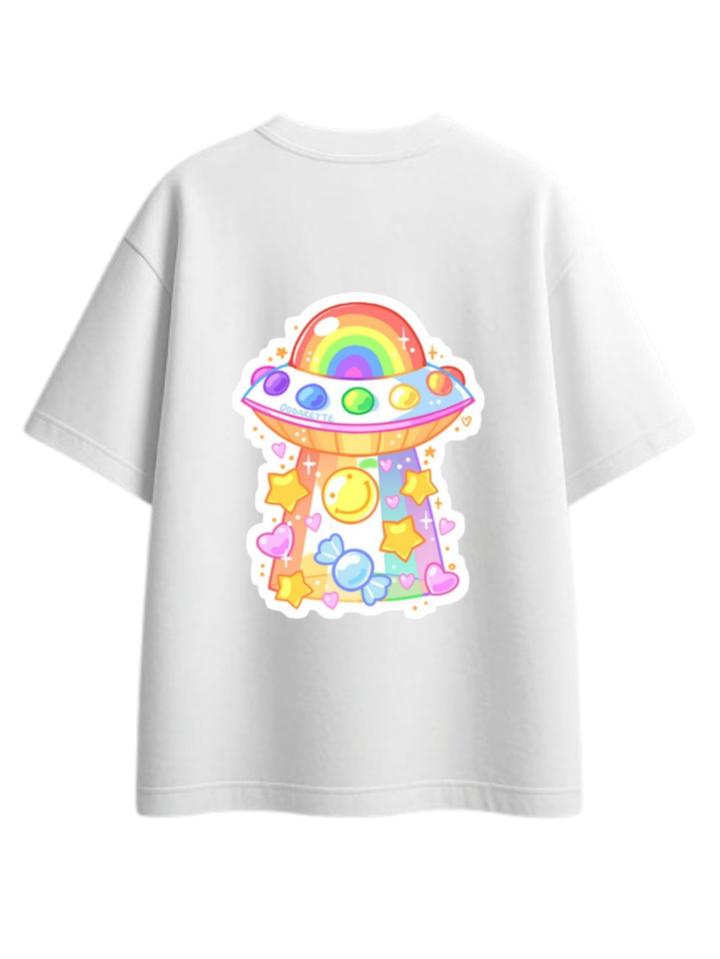 aliens One Size t- shirt White Back 5